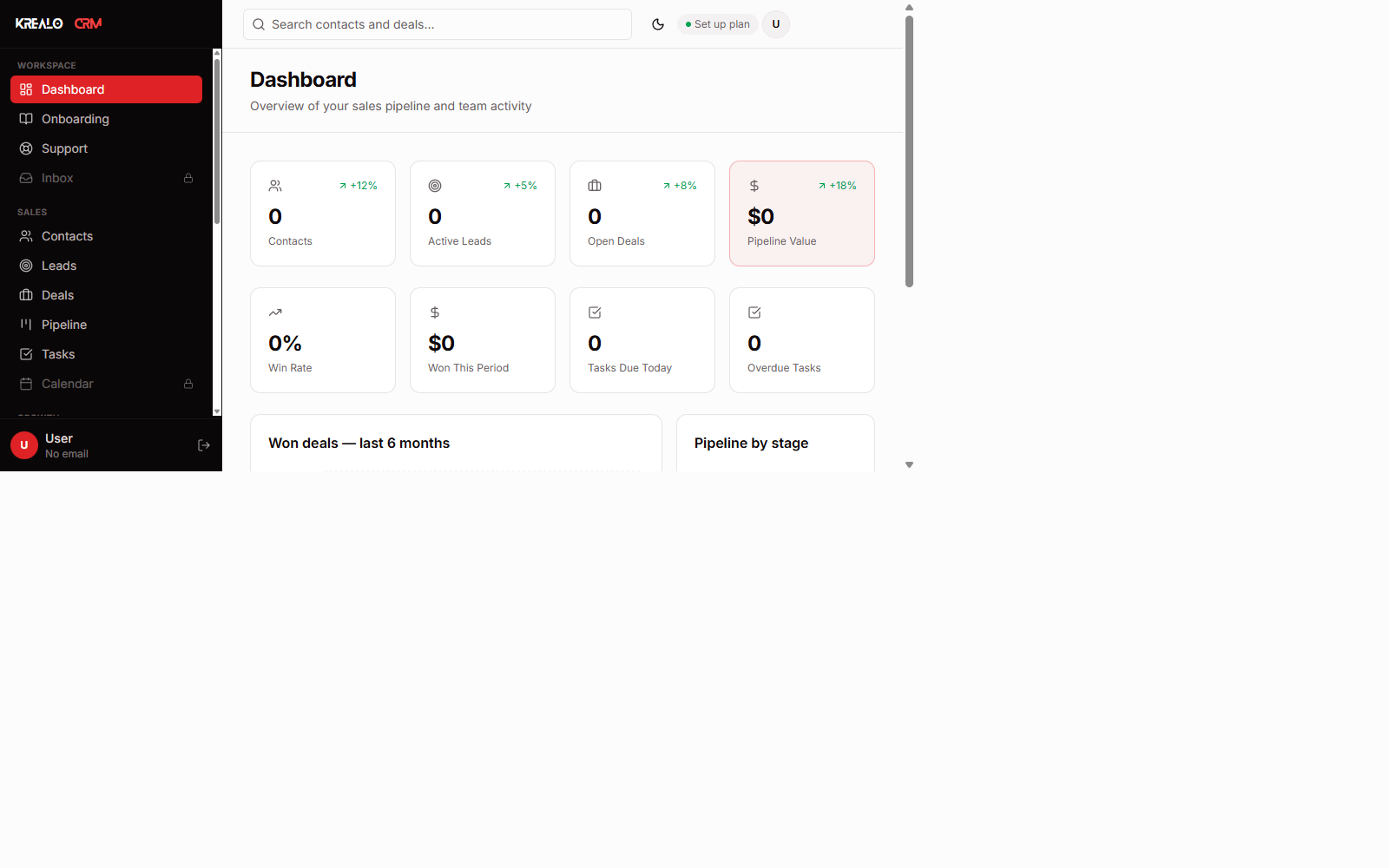 Dashboard module screenshot